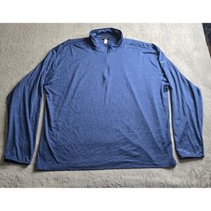 Paramount Pictures 1/4 Zip Sweater Mens XXL Blue Sleeve Logo Performance Stretch